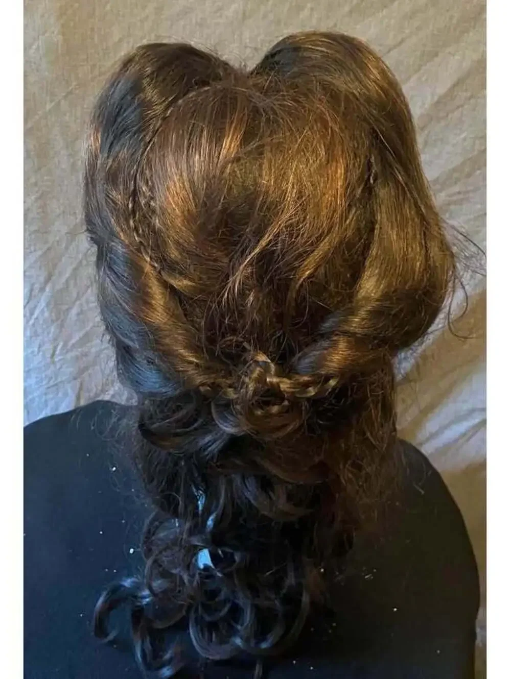 Long Dark Brown Lace Front Styled Wig